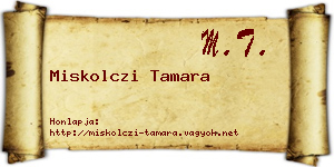 Miskolczi Tamara névjegykártya